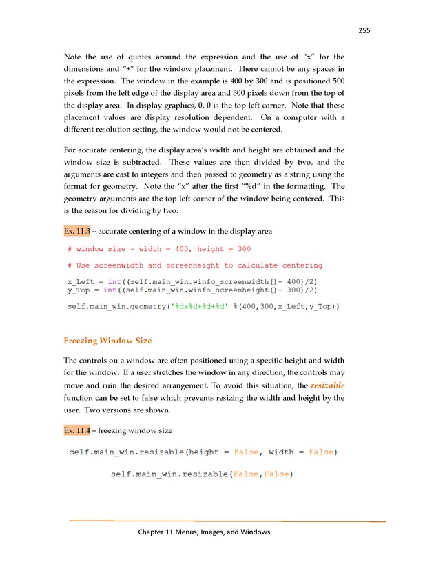 Introduction to Python Programming: Starting Out with IDLE - Menus, Images, and Windows 5